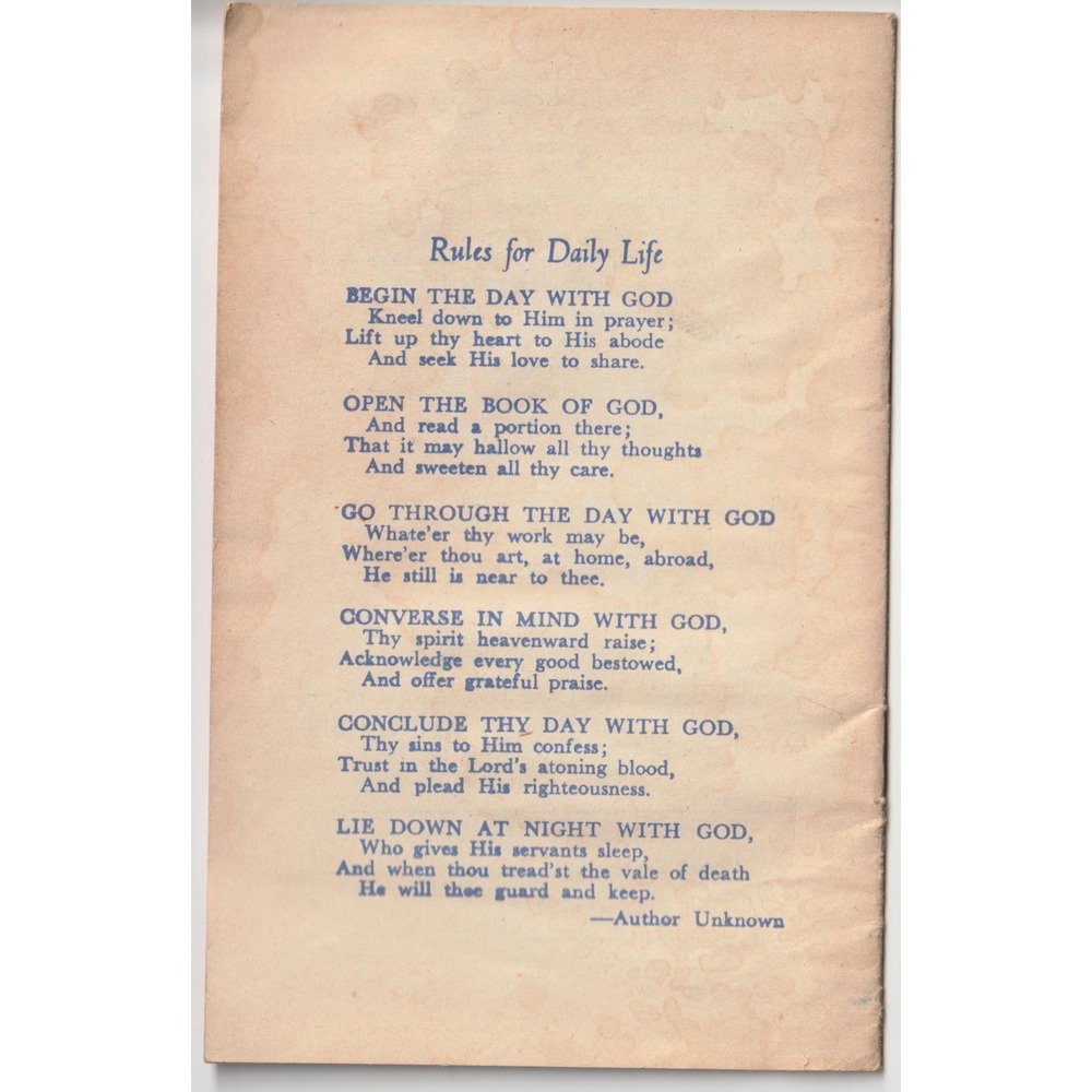 Youths Way of Life Norman B Harrison Vintage 1943 Religious Booklet Bud and Dad - Picture 2 of 3